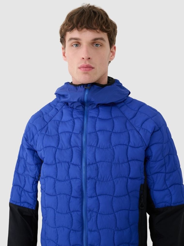 Kurtka męska z kapturem, niebieska, 4F