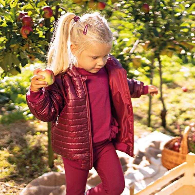 Kurtka niemowlęca z kapturem, bordowa, Eevi