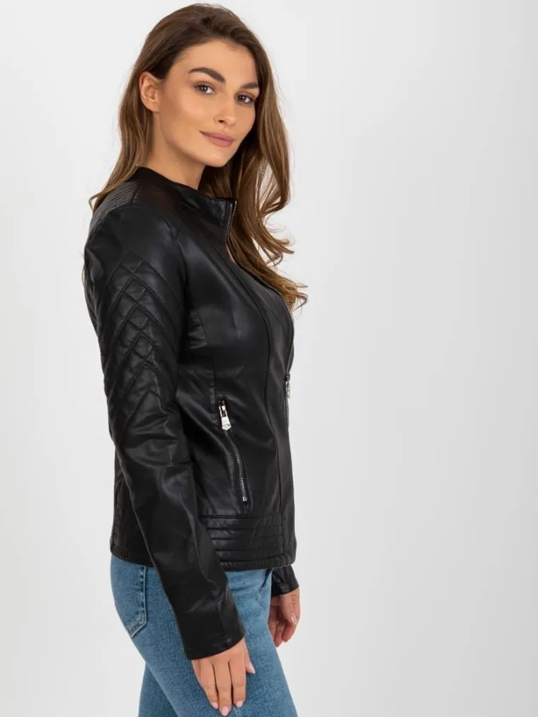 Kurtka ramoneska damska, czarna, Factory Price