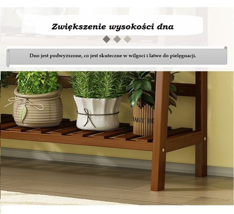 Kwietnik 3-poziomowy, 50 cm