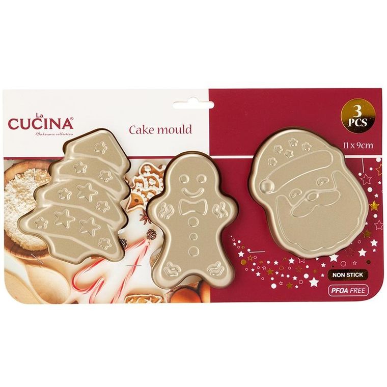 La Cucina, foremki do ciastek, stalowe, 3 szt.