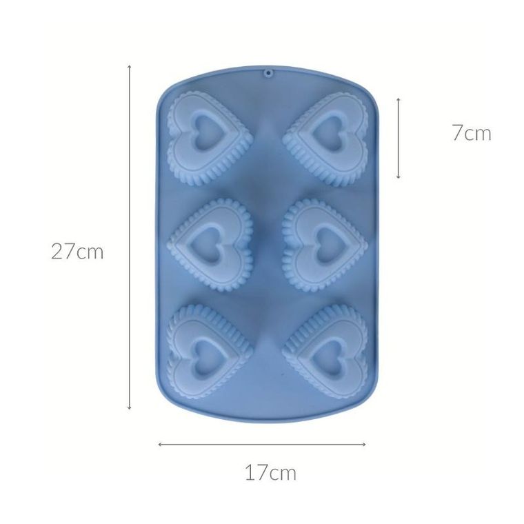 La Cucina, niebieska silikonowa forma na muffiny, 27-17 cm