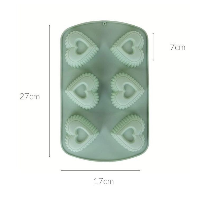 La Cucina, zielona silikonowa forma na muffiny, 27-17 cm