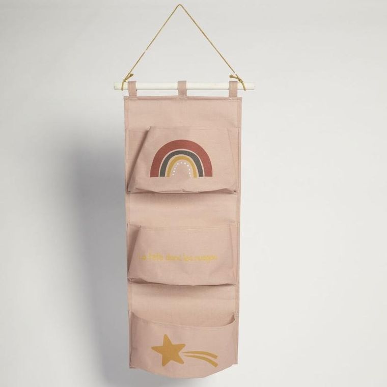 La Factory, Head in the clouds, organizer wiszący na zabawki, 80-30 cm