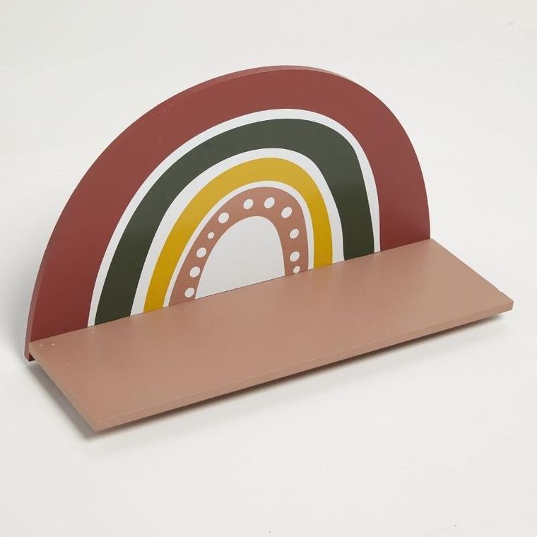 La Factory, Head in the coulds, półka do pokoju dziecięcego, tęcza, 41.5-10-31.5 cm