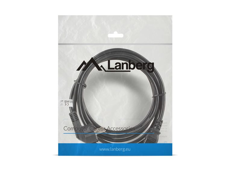 Lanberg, kabel Ca-c13c-11cc-0050-bk c13 / Iec C13 / Iec 320 C13 F - Schuko M, 5m, czarny