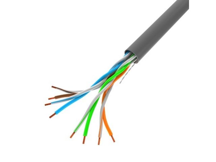 Lanberg, kabel sieciowy, LCU5-12CU-0305-S, UTP, 305m, kat. 5e, szary