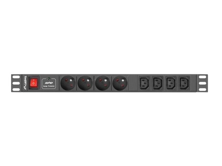 Lanberg, listwa zasilająca, 8xUTE, 2 m, PDU-04E04I-0200-IEC-B