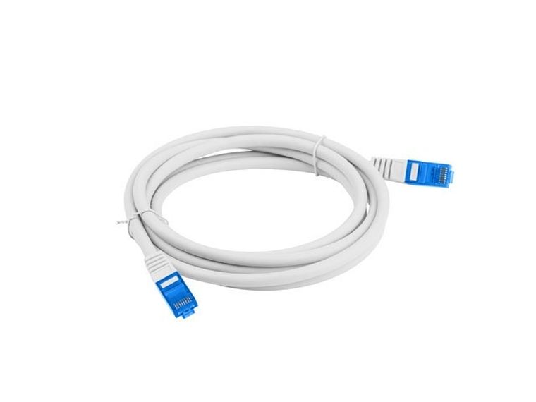 Lanberg, patchcord, kat. 6a, S/FTP CCA, 5m, szary