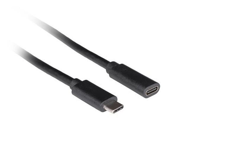 Lanberg, przedłużacz, USB-C M/F 3.1, 1.5m, czarny