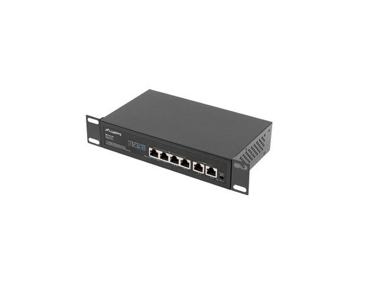 Lanberg, switch, POE+ RACK 10"/19" (4X 100MB/S POE+, 2X 100MB/S) RSFE-4P-2FE-60