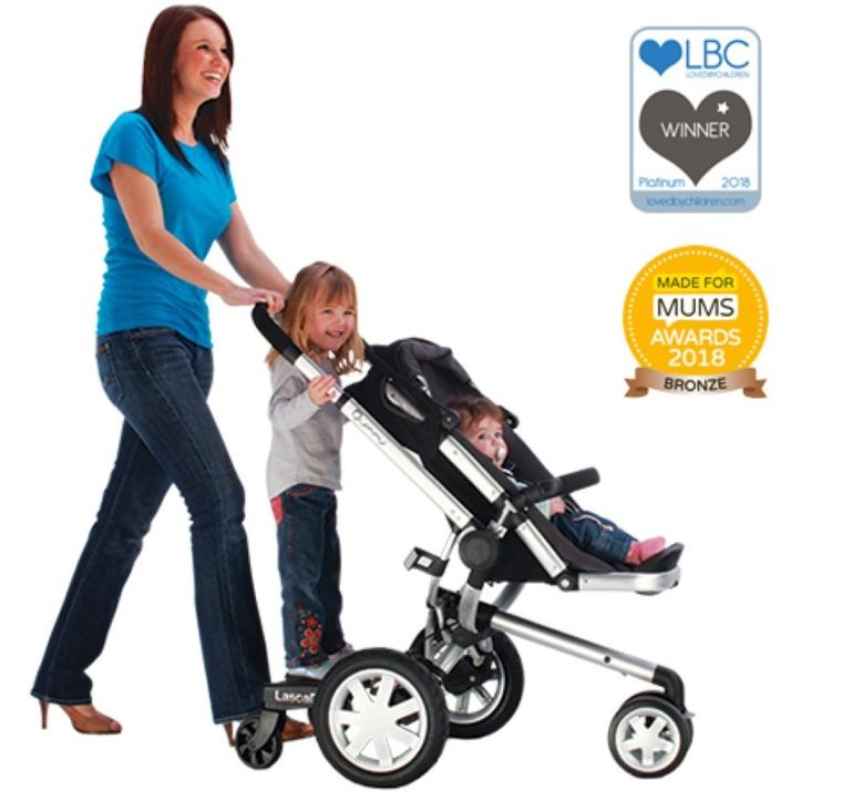 Lascal, Buggyboard Maxi, dostawka do wózka, niebieska