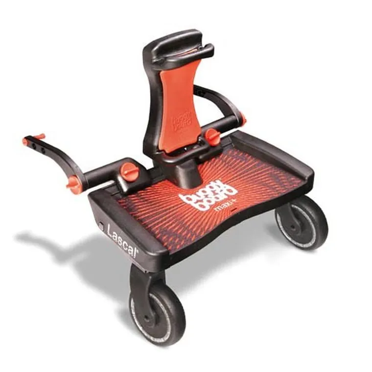 Lascal, BuggyBoard, Zestaw Maxi+, dostawka do wózka z siedziskiem, czerwona