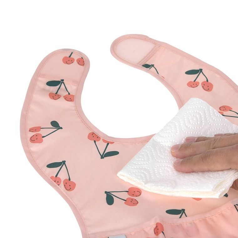 Lassig, Happy Fruits Cherry, zestaw śliniaków wodoodpornych, 6m+, 2 szt.