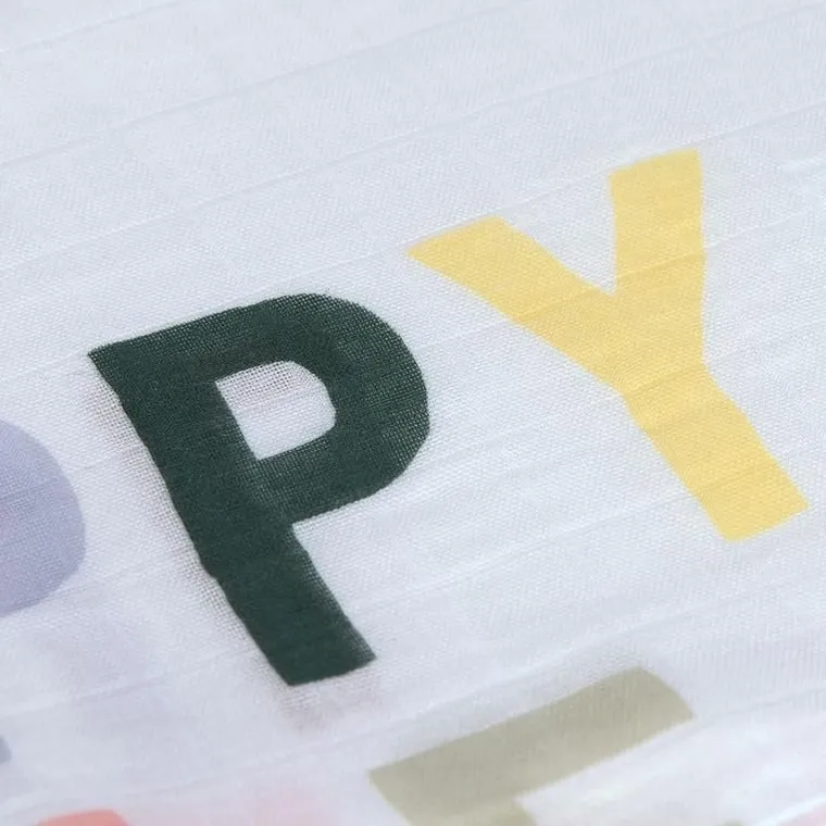 Lassig, Happy Fruits, pieluszka bambusowa, otulacz, lemon, 80-80 cm, 3 szt.