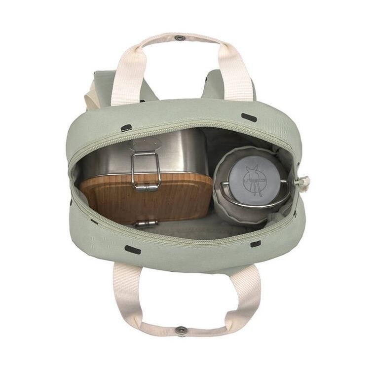 Lassig, Happy Prints, plecak dla przedszkolaka, kwadratowy, oliwkowy