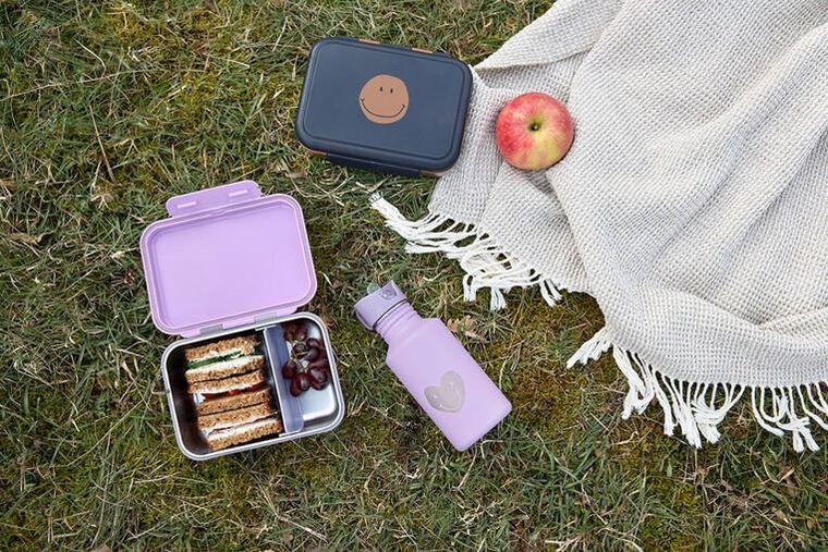 Lassig, Little Gang, lunchbox ze stali nierdzewnej, Smile Navy