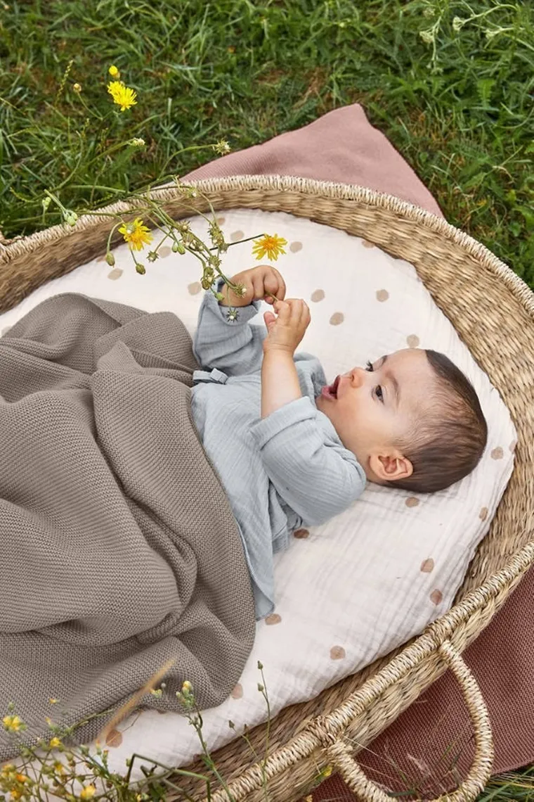 Lassig, Little Mateys, pieluszka muślinowa, otulacz z biobawełny, royal blue, 60-60 cm, 3 szt.