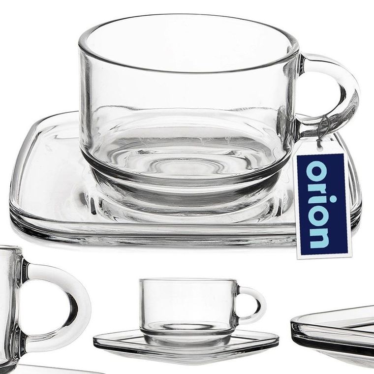 LAV, filiżanka ze spodkiem szklana, 250 ml, 6 szt.