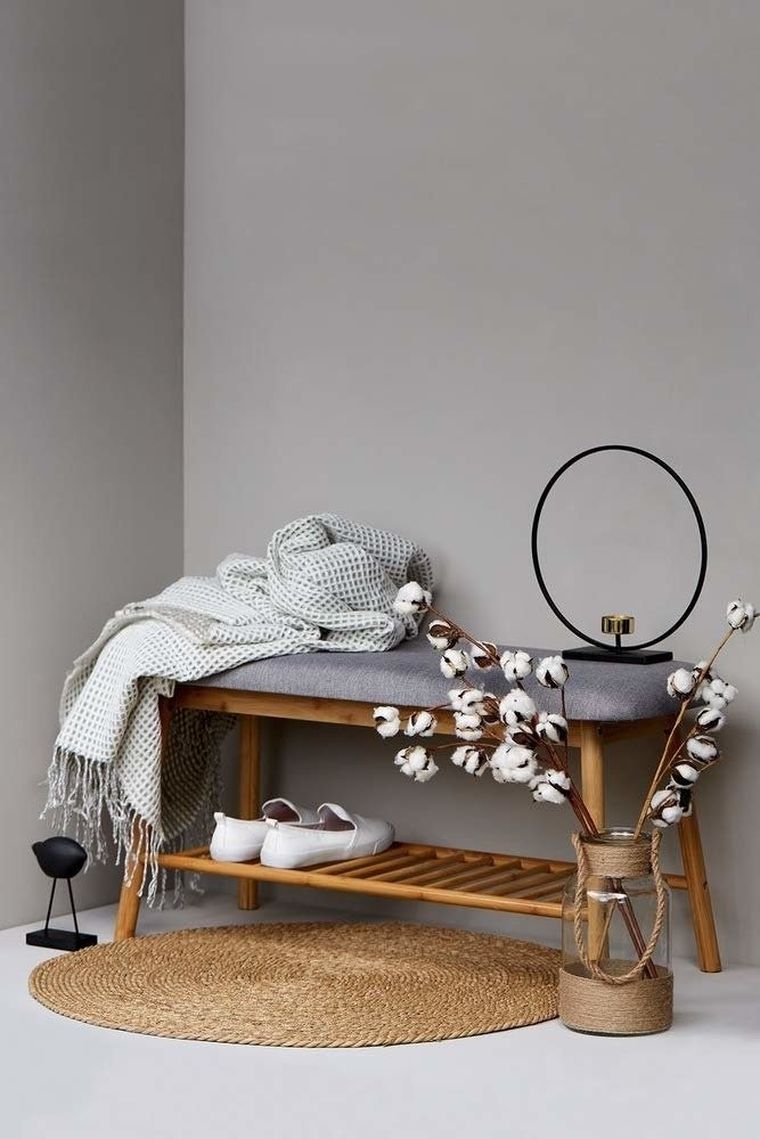 Ława do przedpokoju z półką na buty Bahrai, bambu, Sowa,