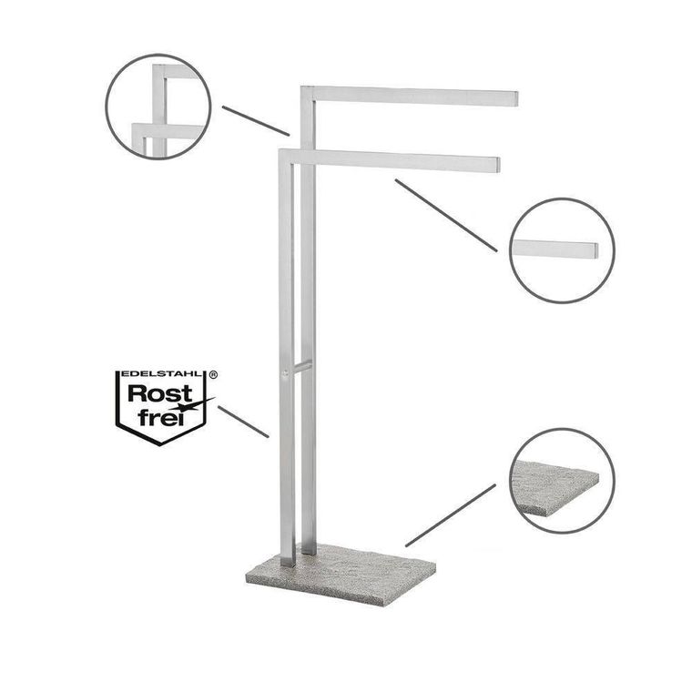 Łazienkowy stojak na ręczniki, Granite, 2 ramienny