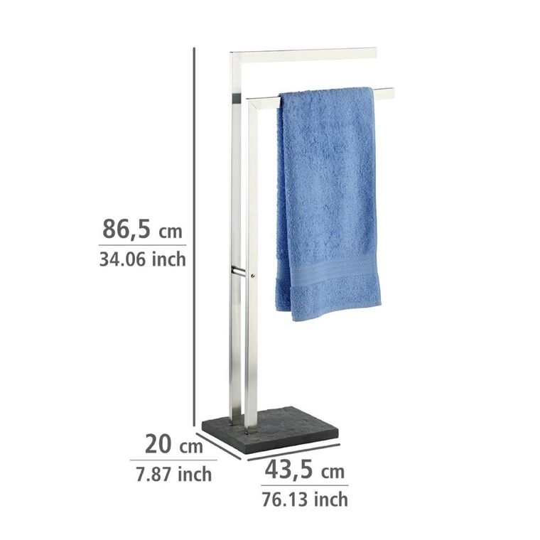 Łazienkowy stojak na ręczniki, SlateRock, 2 ramienny, stal nierdzewna