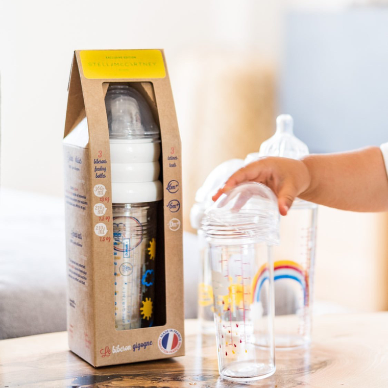 Le Biberon Français, zestaw butelek dla noworodków i niemowląt, Paryż, 2 x 210 ml + 1 x 360 ml, 3 szt.