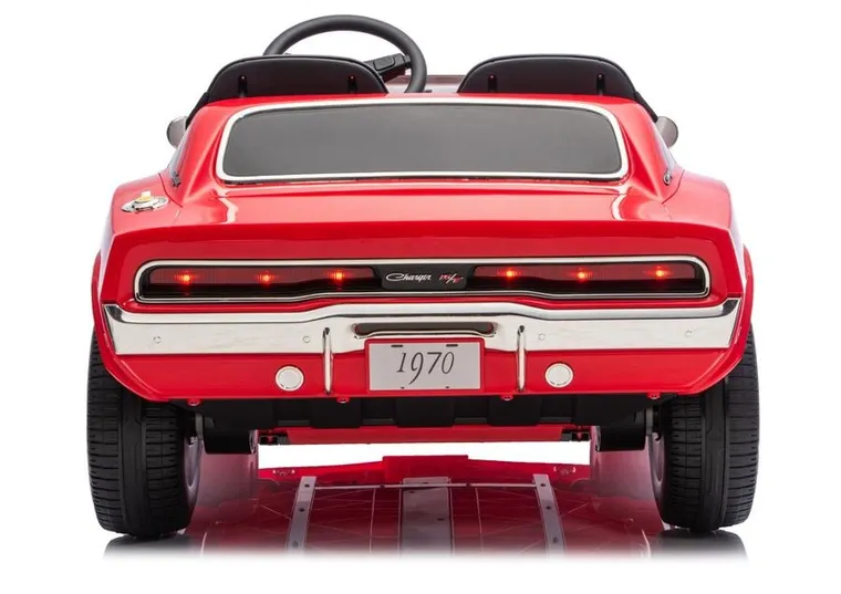 Lean Cars, Dodge Charger R/T, pojazd na akumulator, DLS-K12 24V7Ah, czerwony