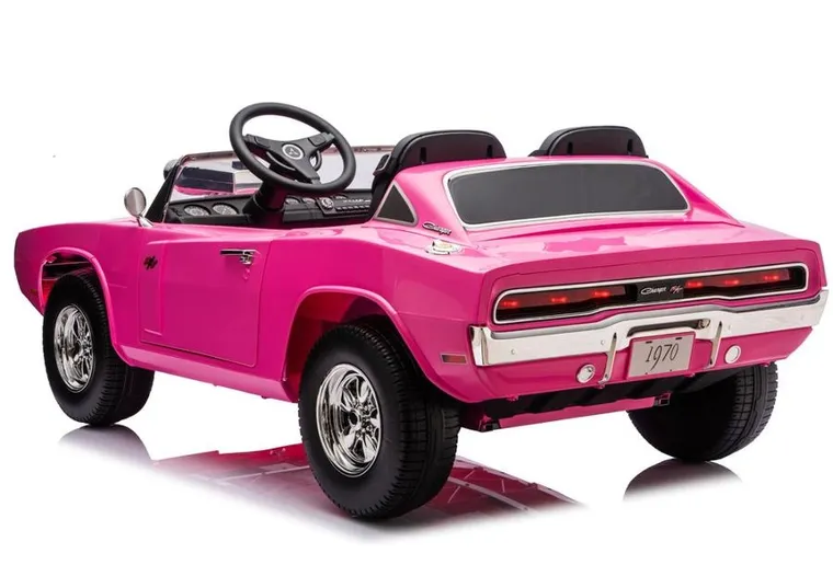 Lean Cars, Dodge Charger R/T, pojazd na akumulator, DLS-K12 24V7Ah, różowy