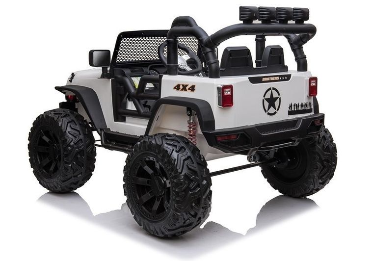 Lean Cars, Jeep, pojazd na akumulator, JC666, biały