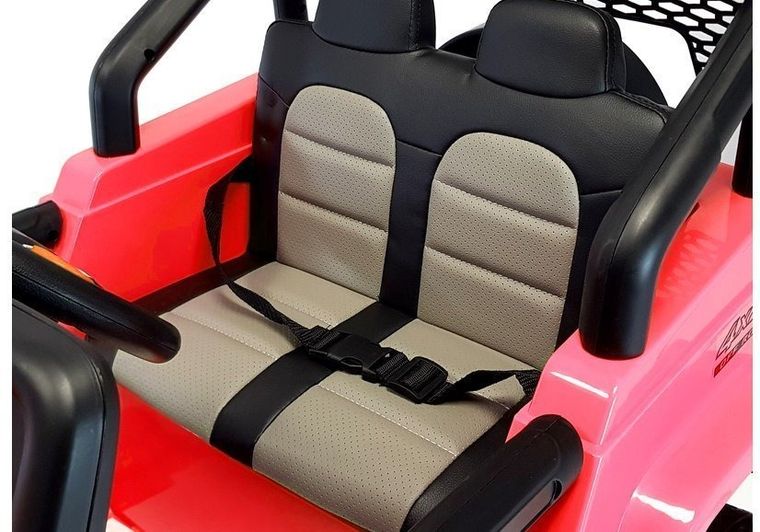 Lean Cars, Jeep, pojazd na akumulator, S2388, czerwony