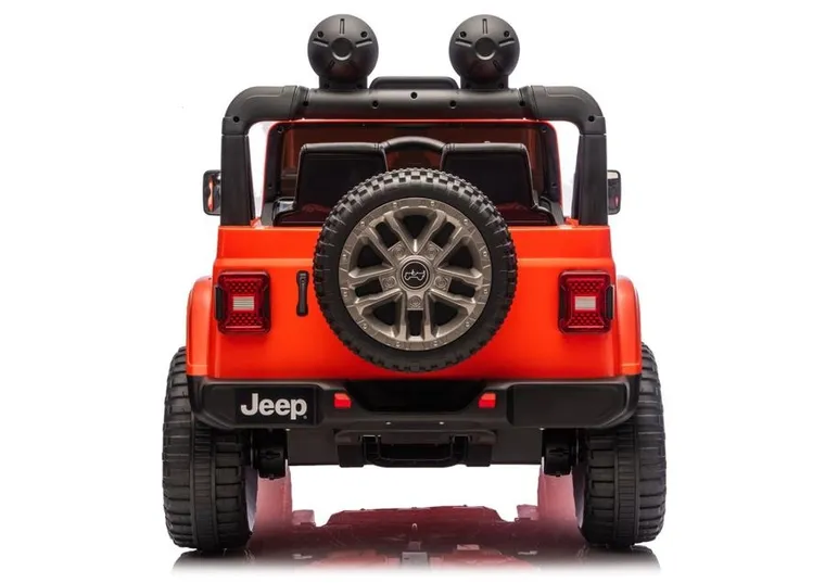 Lean Cars, Jeep Rubicon, pojazd na akumulator 4-4, DK-JWR556 4-200W 24V, pomarańczowy