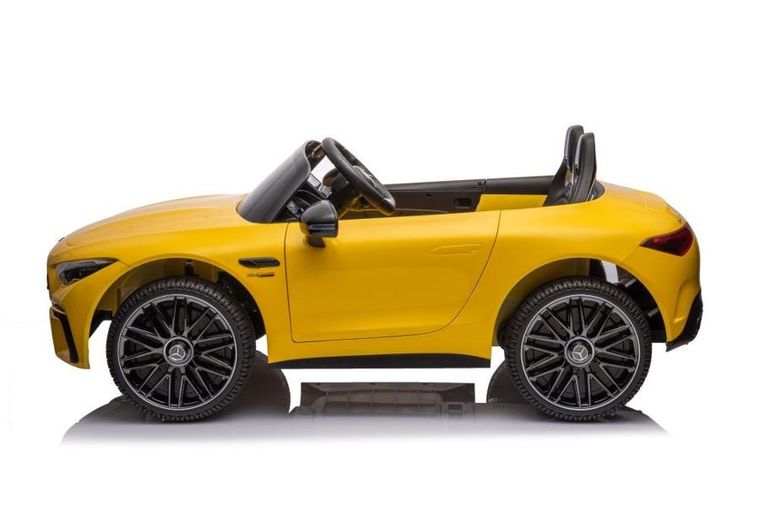 Lean Cars, Mercedes AMG SL63, pojazd na akumulator, żółty lakierowany