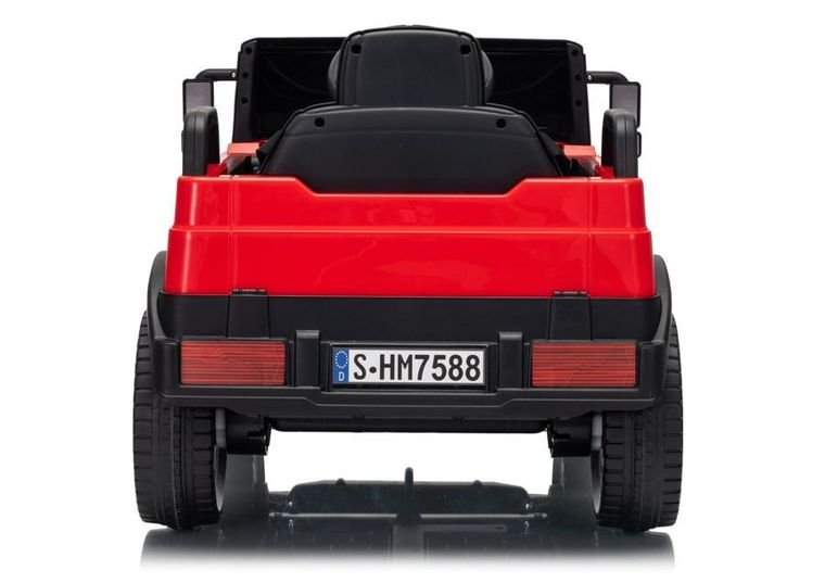 Lean Cars, Mercedes Unimog, pojazd na akumulator, HM7588 6V4Ah, czerwony