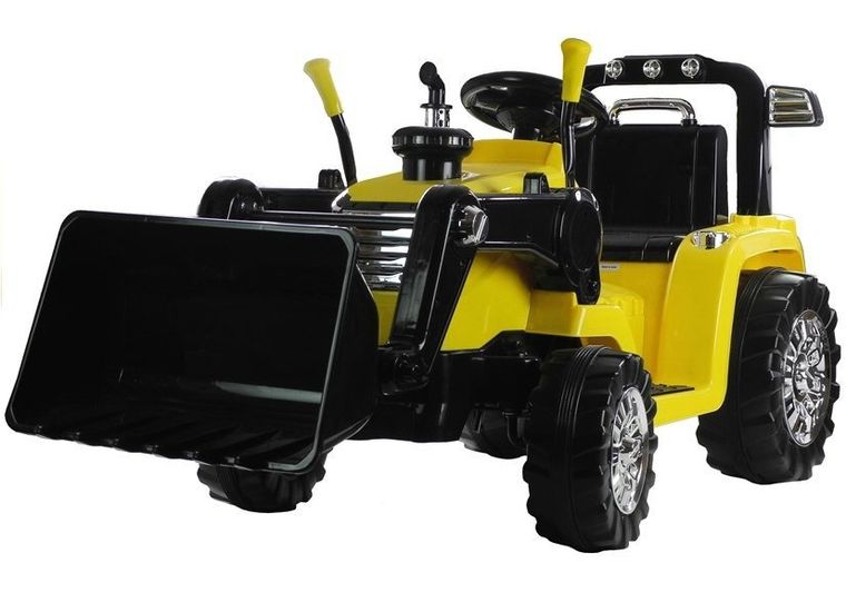 Lean Cars, traktor koparka, pojazd na akumulator, ZP1005, żółty