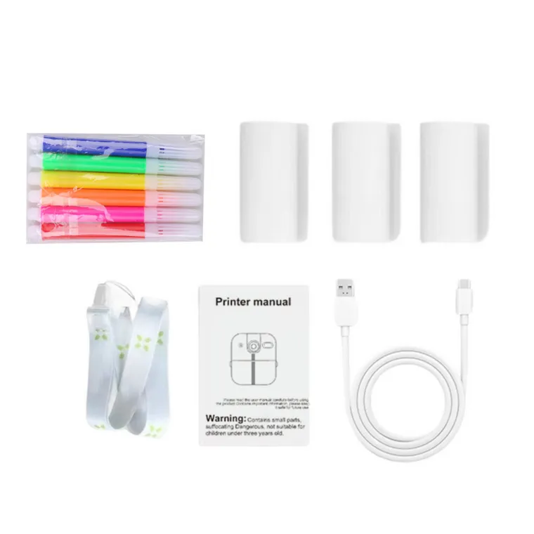 Lean Toys, aparat natychmiastowy z drukarką termiczną, jednorożec, różowy