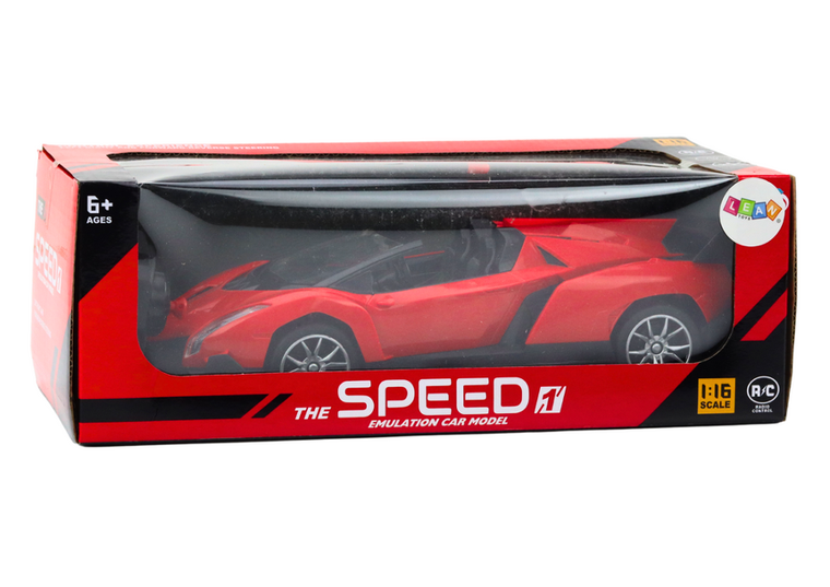 Lean Toys, auto sportowe, pojazd zdalnie sterowany, 1:16, czerwone