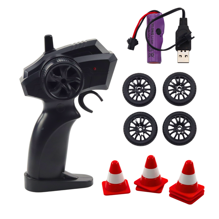 Lean Toys, auto sportowe, pojazd zdalnie sterowany z wymiennymi kołami, czerwone