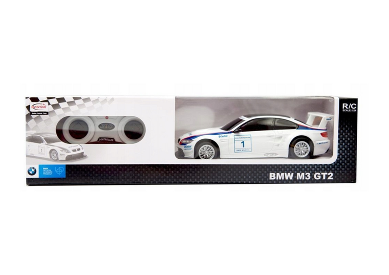 Lean Toys, BMW M3 GT2, pojazd zdalnie sterowany, 1:24, białe