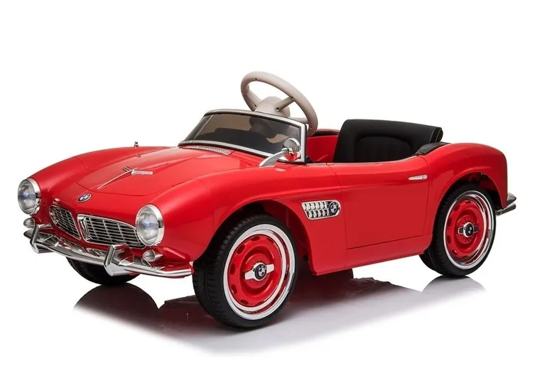 Lean Toys, BMW Retro, pojazd na akumulator, czerwony lakierowany