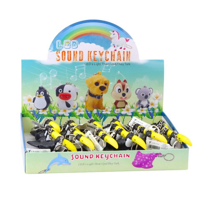 Lean Toys, brelok do kluczy, tukan LED