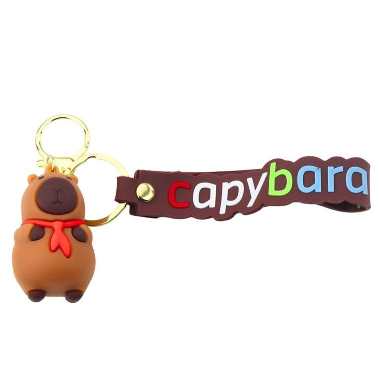 Lean Toys, brelok figurka, Kapibara z czerwoną chustką