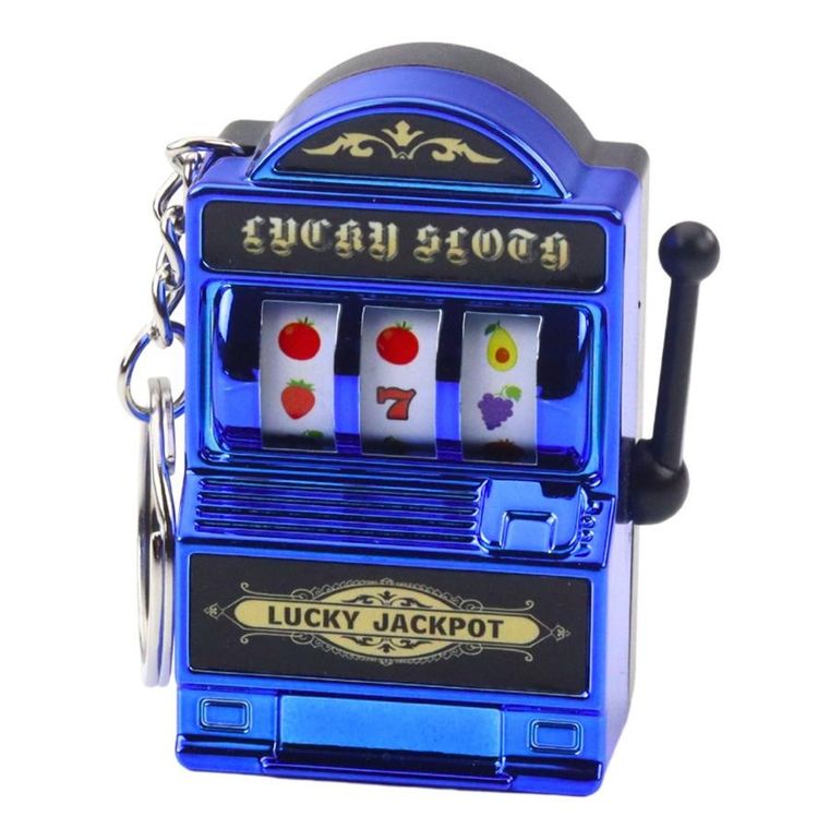 Lean Toys, brelok mini maszyna kasynowa slot automat ruchomy drążek, 1 szt.