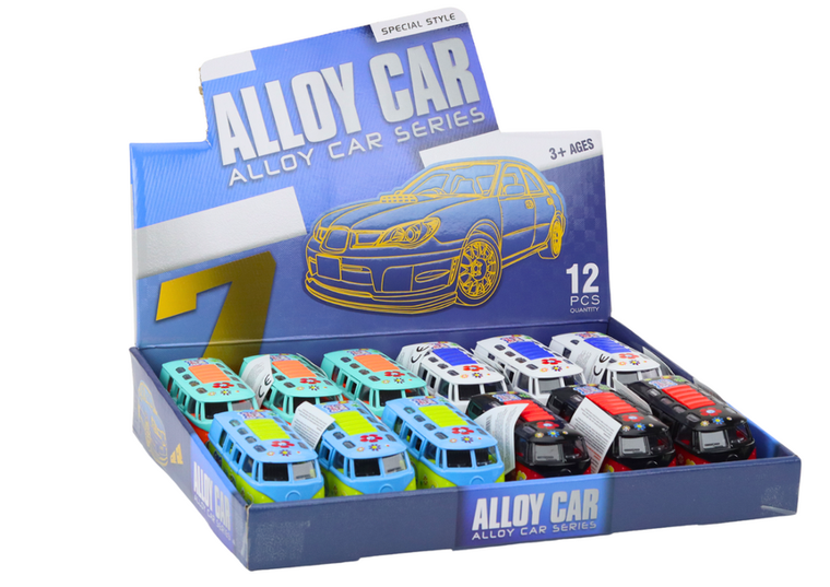 Lean Toys, camper bus, metalowy pojazd interkatywny z napędem, 1:32, 1 szt.