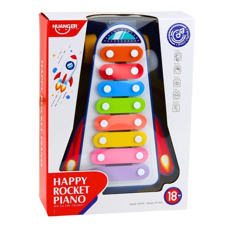 Lean Toys, cymbałki na kółkach, rakieta