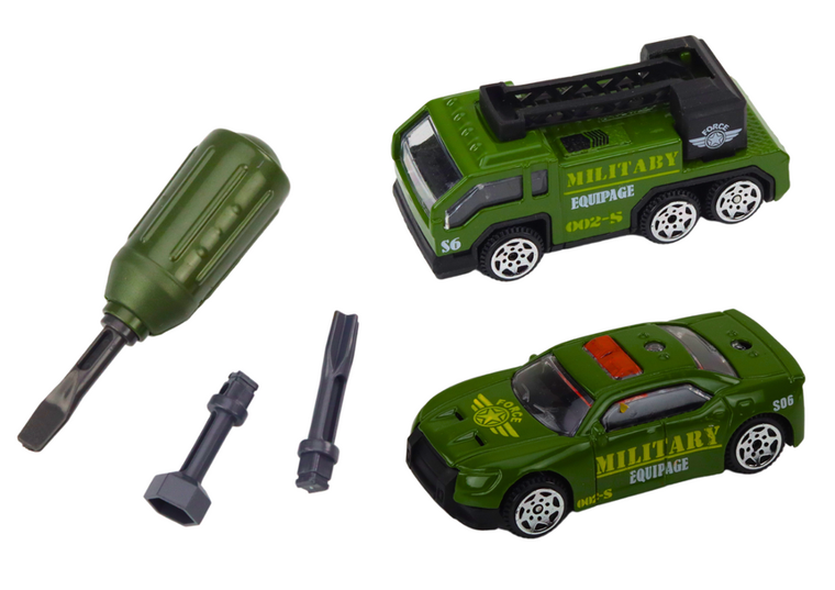 Lean Toys, czołg wojskowy, pojazd do skręcania, zielony