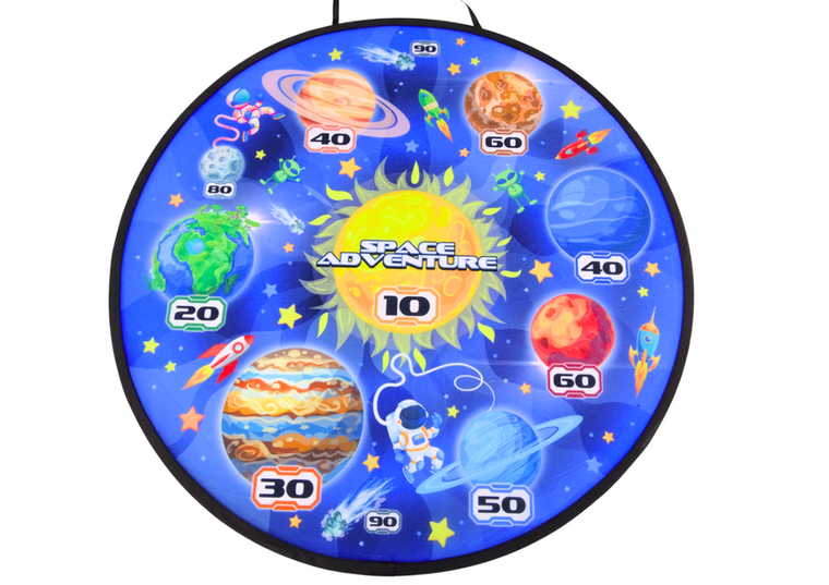 Lean Toys, dart, tarcza do rzucania i strzelania, kosmos