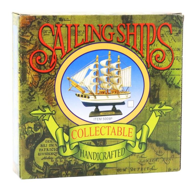 Lean Toys, Dekoracyjny Statek Żaglowiec Piracki, czarny, 16-15 cm