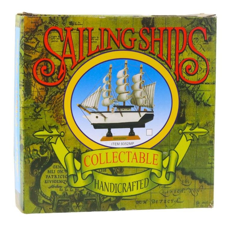 Lean Toys, Dekoracyjny Statek Żaglowiec Piracki, czarny, 20-20 cm