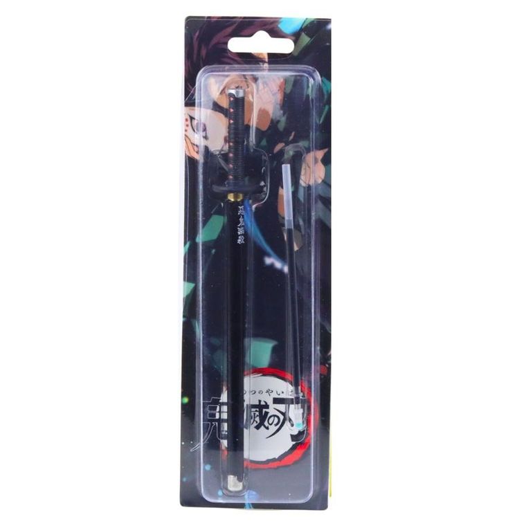 Lean Toys, długopis metalowy, miecz katana anime, czarny z wymiennym wkładem, czarny